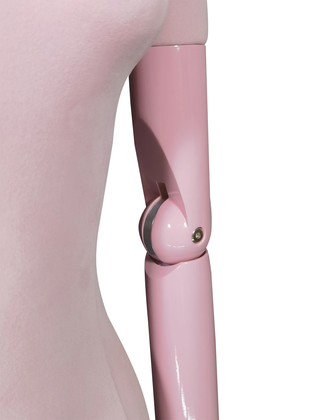 Maniquí femenino de exhibición premium Xintu con brazos ajustables de plástico ABS (detalles) Maniquí femenino premium Xintu con brazos articulados de plástico ABS ajustables para una mayor flexibilidad en la exhibición de moda.