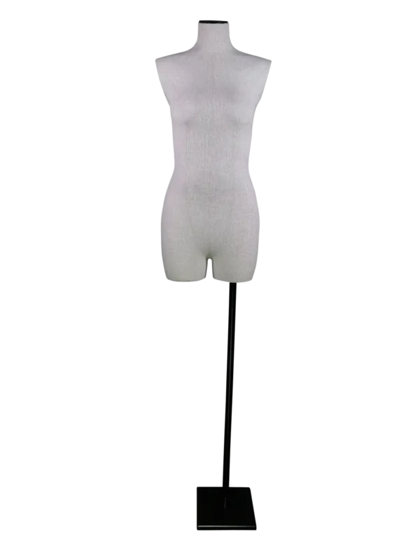 XINTU premium linen half body female mannequin with black rectangular base for boutique display