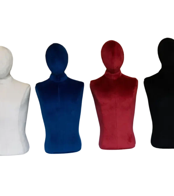 Collezione di manichini da esposizione personalizzati a forma di torso maschile in velluto (multicolore) | | XINTU