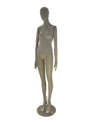 xintu-premium-curiel-manichino-da-esposizione-a-corpo-intero-femminile-torso-in-lino-braccia-verniciate-regolabili-base-rotonda-in-metallo-angolata manichino da esposizione a figura intera femminile Xintu Premium Curiel con busto in lino, braccia regolabili in legno verniciato e base rotonda in metallo