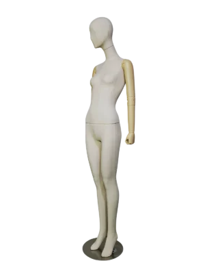 xintu-premium-linen-female-full-body-display-mannequin-adjustable-painted-lengan-logam-base-sudut xintu premium linen wanita paparan penuh badan peragawati boleh laras lengan dicat logam pandangan bersudut