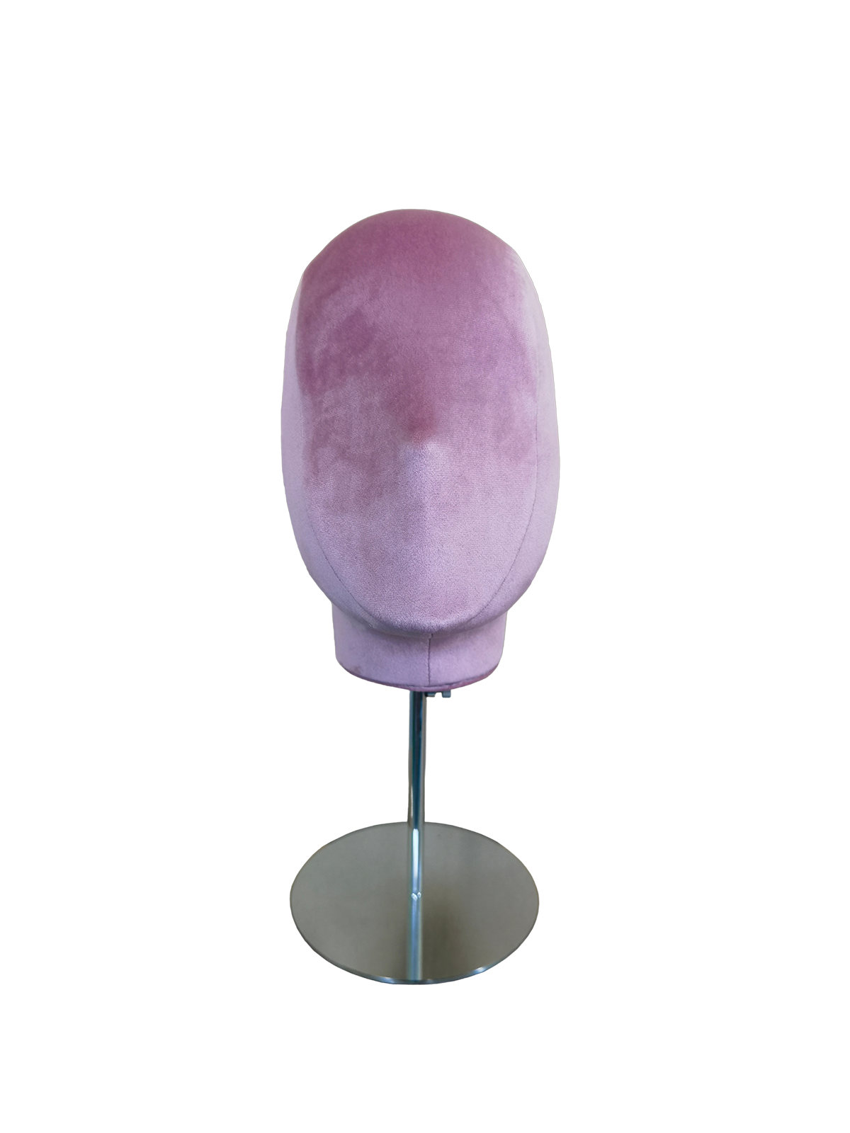 xintu-premium-rosa-velluto-astratto-testa-display-forma-regolabile-argento-metallo-supporto-base-rotonda-anteriore xintu premium rosa velluto astratto testa display forma supporto regolabile in metallo argentato base rotonda vista frontale