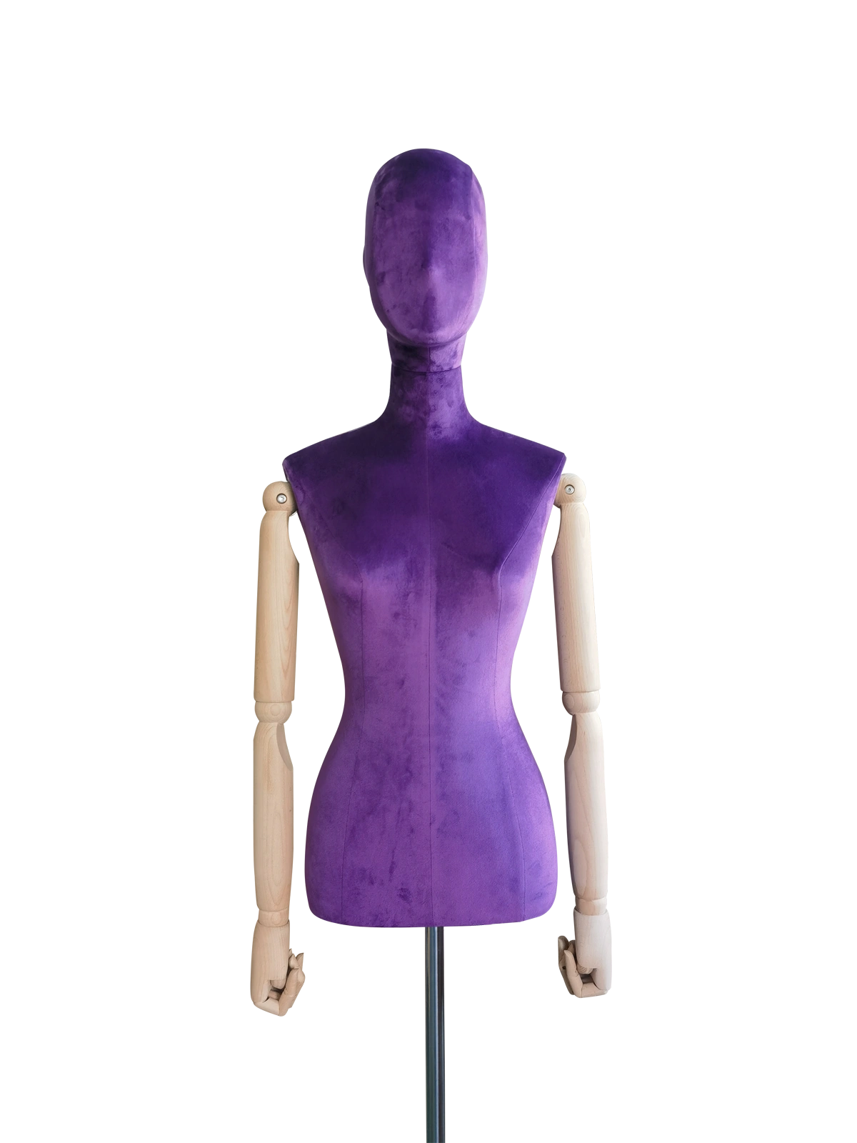 xintu premium baldu ungu wanita separuh badan paparan peragawati boleh laras lengan kayu perincian pandangan hadapan