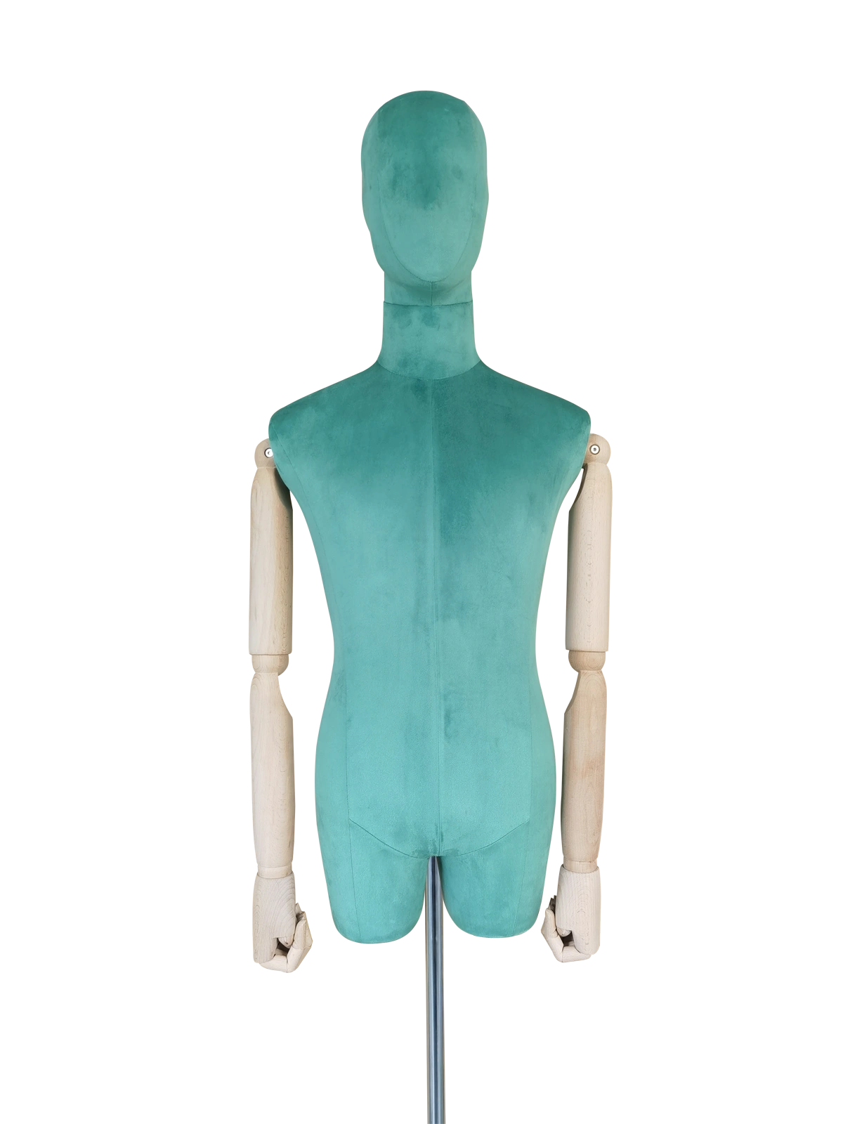 xintu-premium-velvet-half-body-male-display-mannequin-adjustable-wooden-arms xintu premium velvet half-body male display mannequin adjustable wooden arms