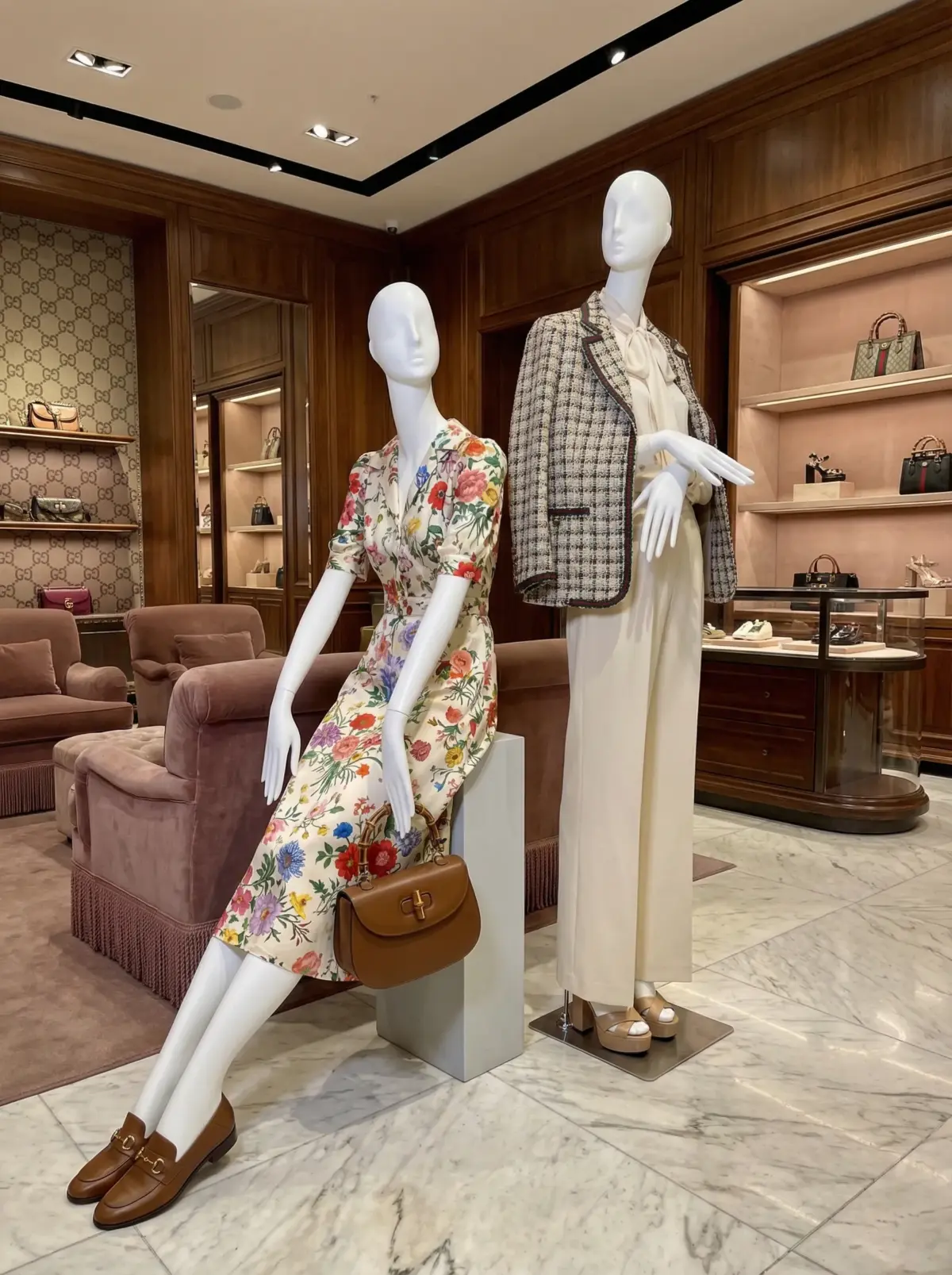 white abstract head female retail mannequins for luxury fashion store display