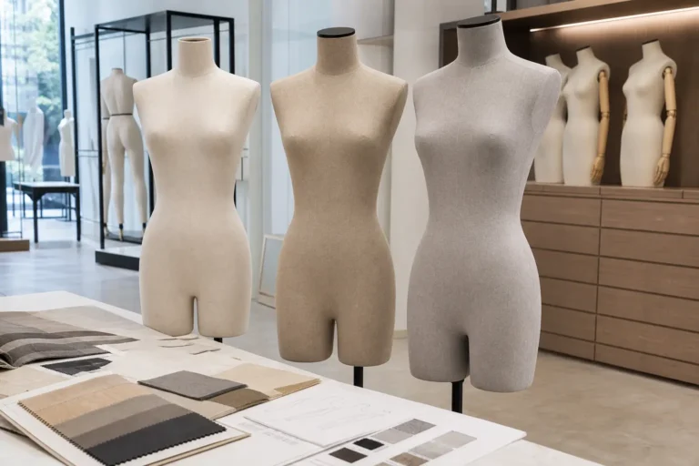 Lineup of custom mannequin samples for overseas project review