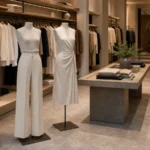 Boutique scene showing mannequin height and footprint planning